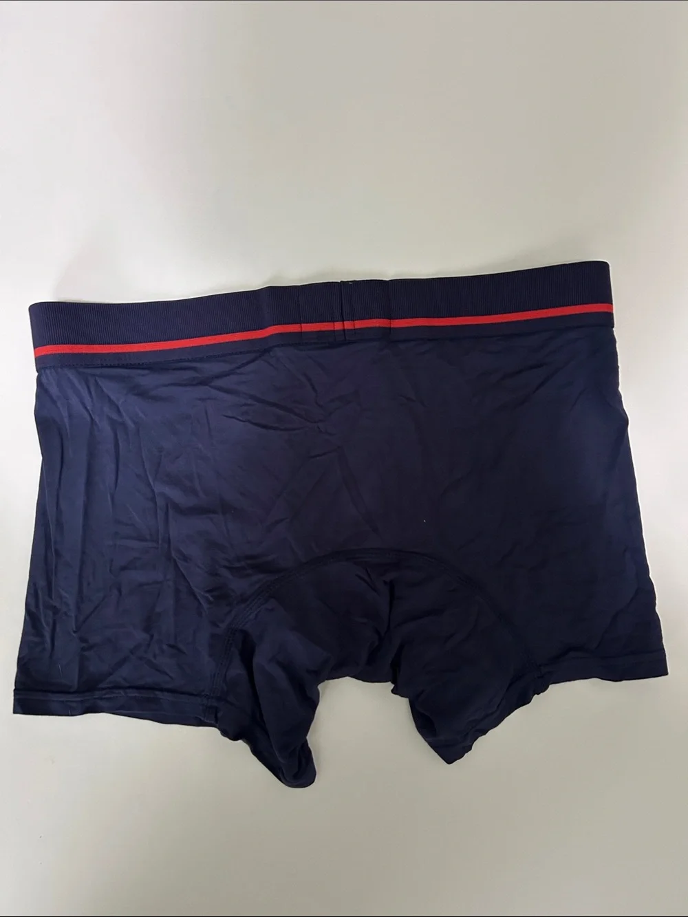 MOSMAN Navy Boxer Briefs with Red Waistband Accent